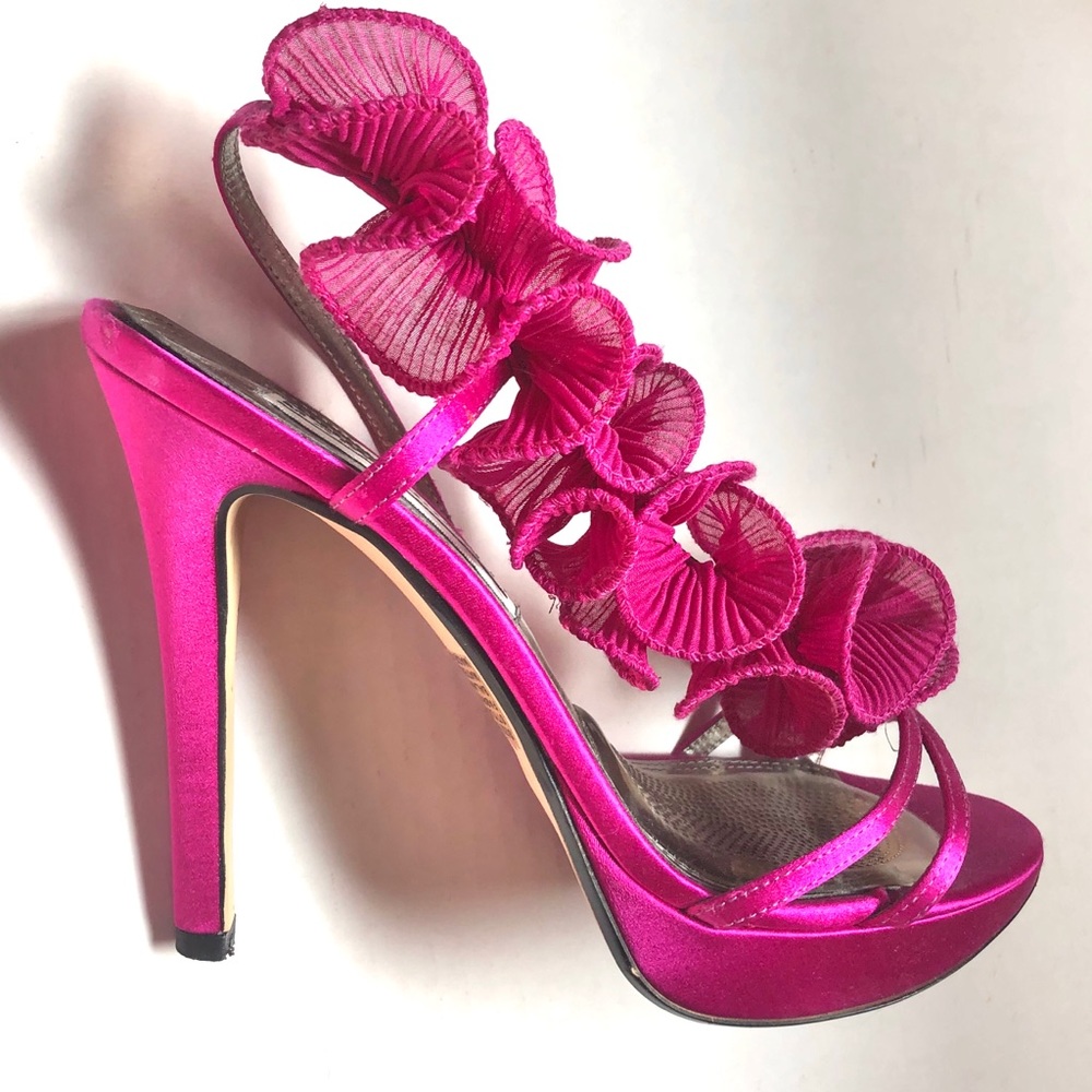 Marco Santi Analisa Heels Slide Back Strap Ruffle